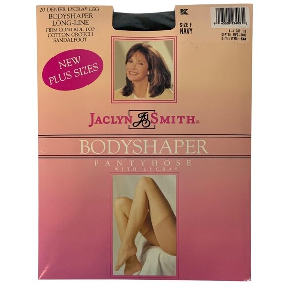Jaclyn Smith Navy Bodyshaper Pantyhose Plus Sizes Size F 2XL Firm Control Top - Picture 1 of 3